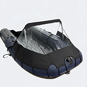 Тент универсальный носовой для лодки ПВХ 340-450 черный