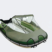 Тент универсальный носовой для лодки ПВХ 340-450 хаки